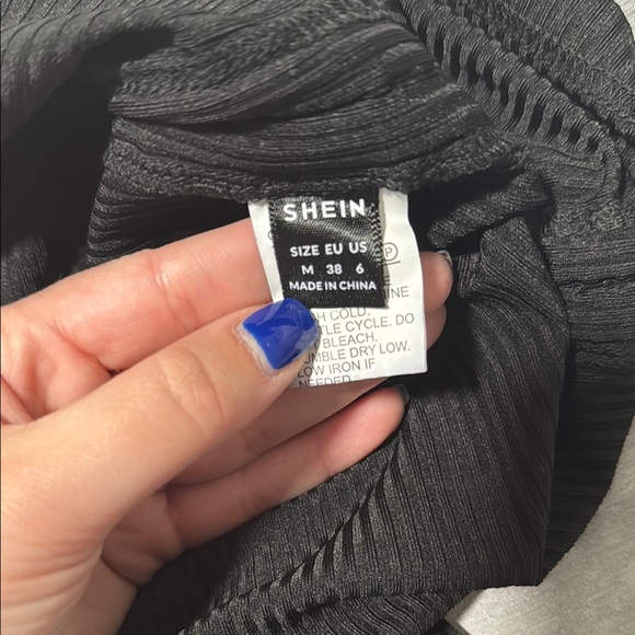 SHEIN Black Midi Sheath Dress with Slit - Picture 5 of 5